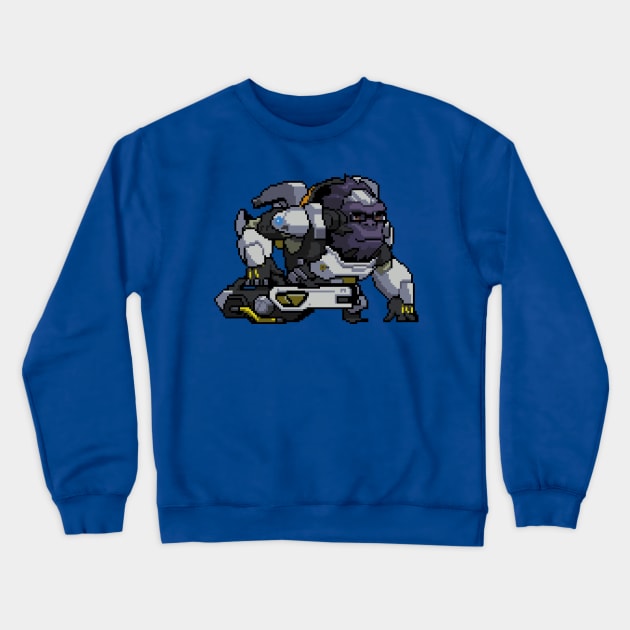 Overwatch - 16-Bit Winston Crewneck Sweatshirt by wyckedguitarist
